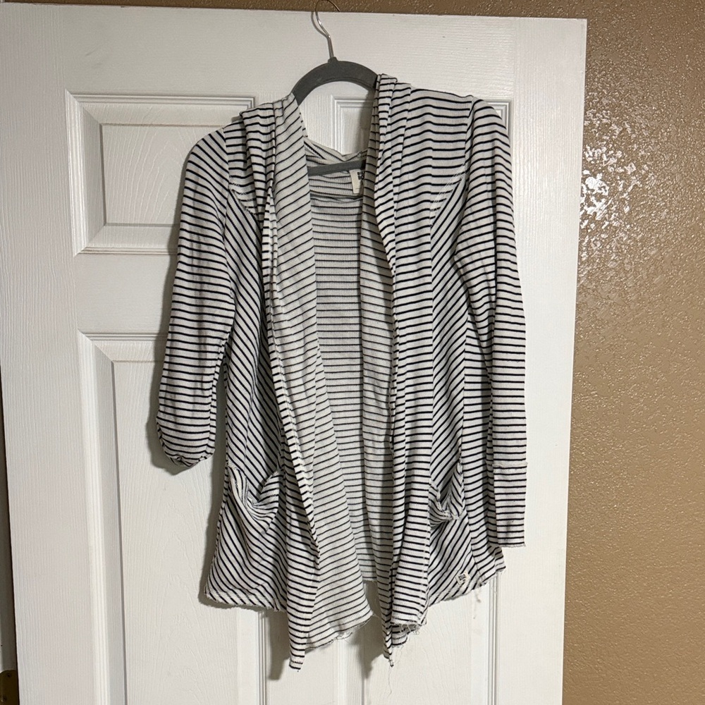 Billabong Striped Open-Front Cardigan Sweater